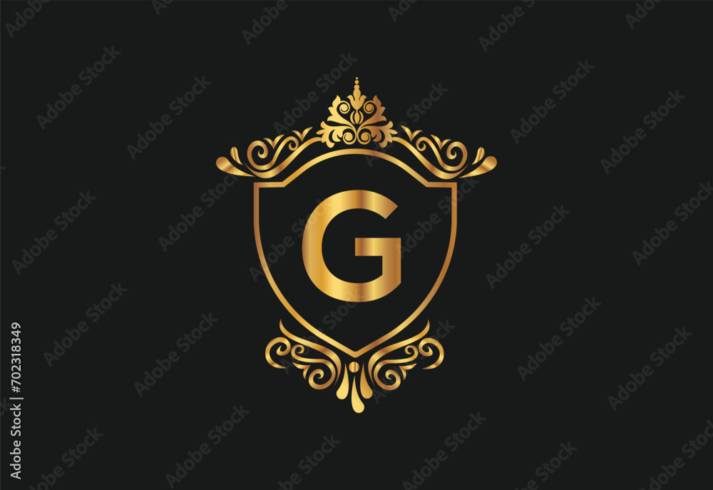 G latter logo design with nature beauty Premium Vector