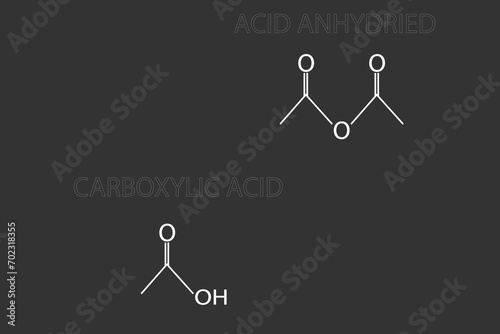 Anhydried or carboxylic acid molecular skeletal chemical formula