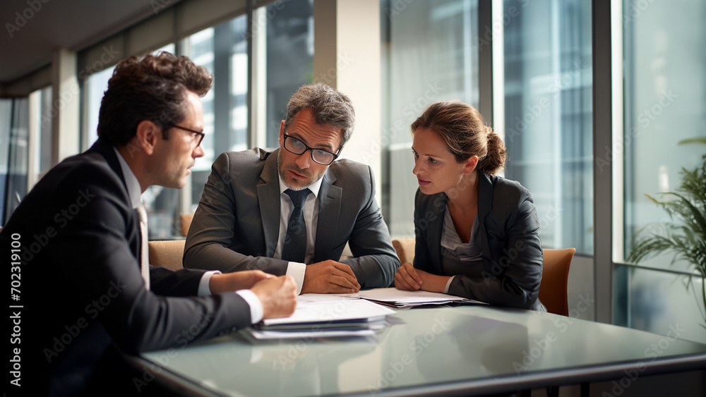 Professional Business Team in Strategic Discussion Professional Business Team in Strategic Discussion