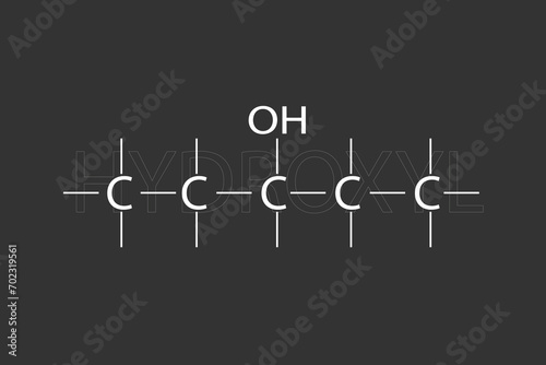 Hydroxyl molecular skeletal chemical formula