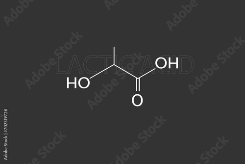 Lactic acid molecular skeletal chemical formula