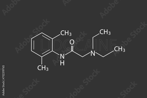 Lidocaine molecular skeletal chemical formula