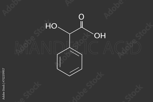 Mandelic acid molecular skeletal chemical formula