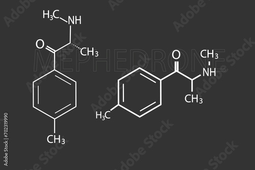 Mephedrone molecular skeletal chemical formula