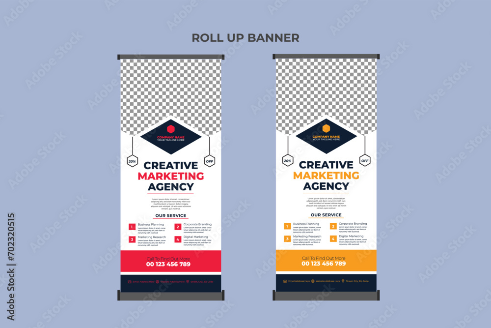 Roll Up Banner Design Business Template
