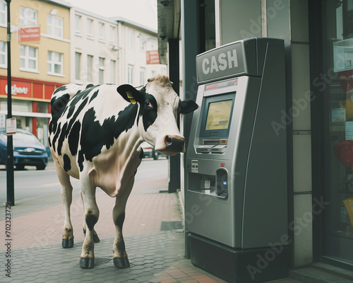 Cash Cow at the Cash Machine on the High Street photo