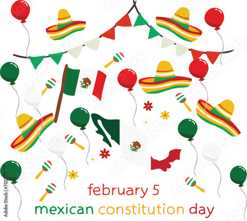 mexican constitution day is celebrated every year on 5 February.
