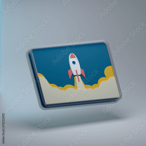 Dynamic 3D Business Icons Illustration