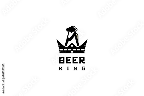 Beer king template logo design solution