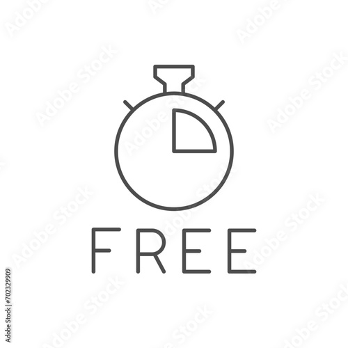 Free time line outline icon