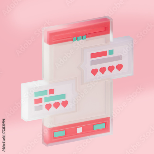 3D Love Icons for Valentine's Day