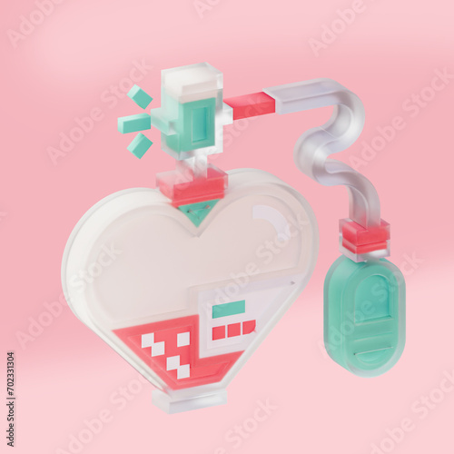 3D Love Icons for Valentine's Day
