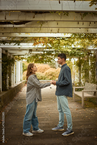 TEEN COUPLE LOVE STORY. Whispers of Love in German Splendor. Exploring German History with Love. Autumn Love Affair in German Elegance. Capturing the Essence of Teen Love © andreiko