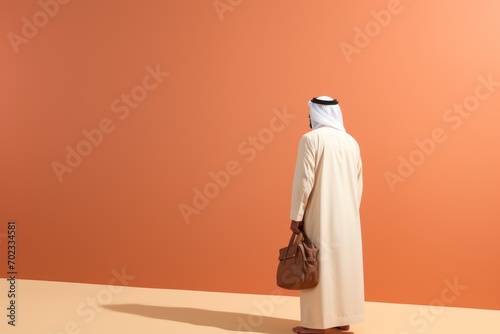 Arab Emirates wearing Kandura waiting Middle East business concept photo