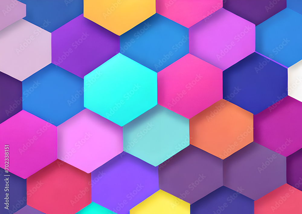 Multicolored patterns with repeating hexagonal mosaics hexagons mosaic background design Modern technology geometric ,Generative AI Multicolored patterns with repeating hexagonal mosaics hexagons mosaic background design Modern technology geometric ,Generative AI