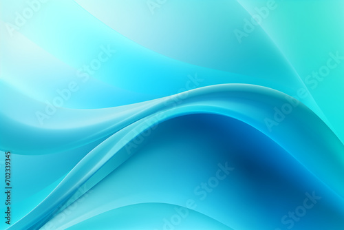 blue turquoise abstract wavy color background, gradient blend, bright colored