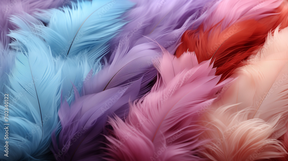 Obraz premium Colorful feathers texture, background