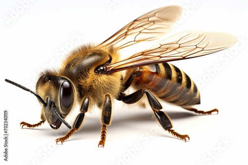 bee on white background © Syed
