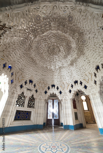 Le sontuose sale del Castello di Sammezzano sono un tripudio di colori e dettagli moreschi. Affreschi intricati, archi ornamentali e decorazioni lussuose. Il castello al momento è in fase di abbandono photo