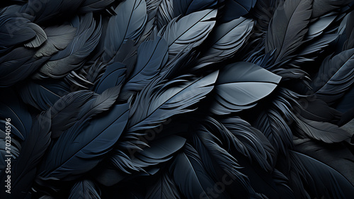 Dark feathers texture, background