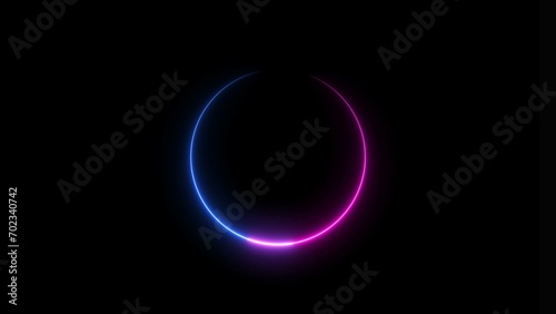 abstract beautiful color neon light loading circle icon illustration background