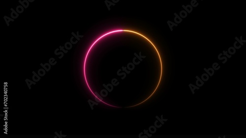abstract beautiful color neon light loading circle icon illustration background