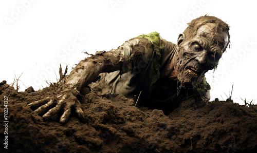 Zombie coming out of soil, cut out