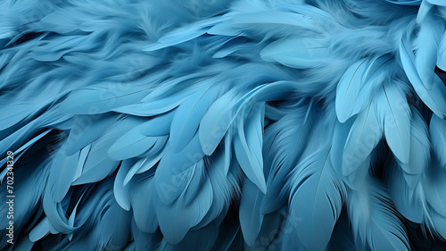 Light blue feathers texture - background