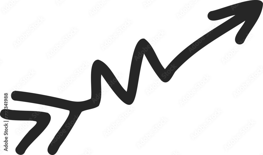 Fototapeta premium Hand-Drawn Vector Arrow Illustration