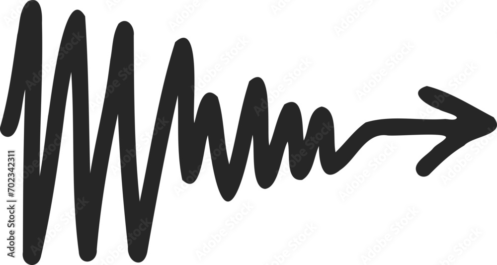 Obraz premium Hand-Drawn Vector Arrow Illustration