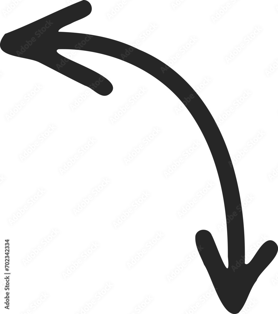 Obraz premium Hand-Drawn Vector Arrow Illustration