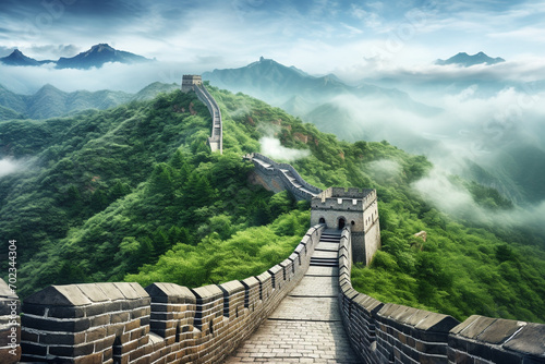 Great Wall Scenery Background