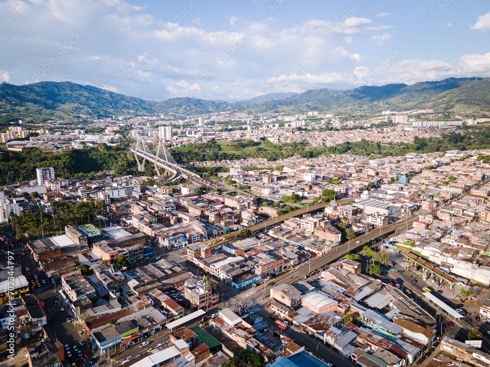 aerial view of Pereira, capital of Risaralda_Colombia