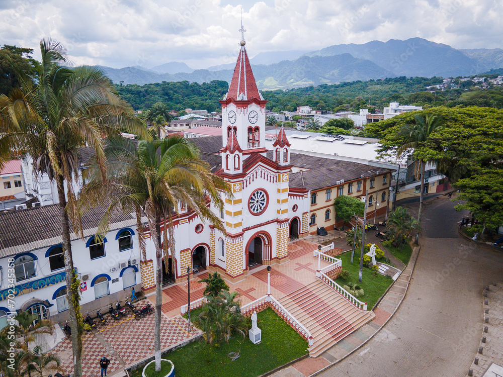 aerial view of the center of Florence - Caquetá in Colombia