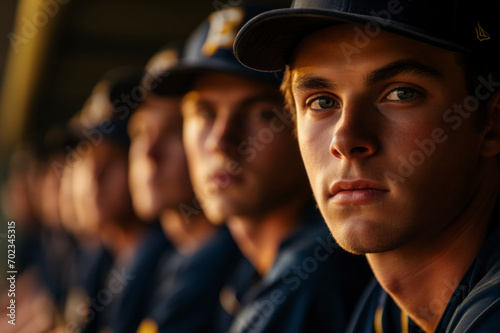 College baseball athletes with emotions, college sports 