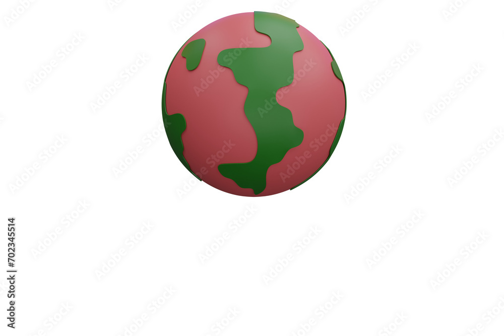 green earth globe, world, illustration, 3D