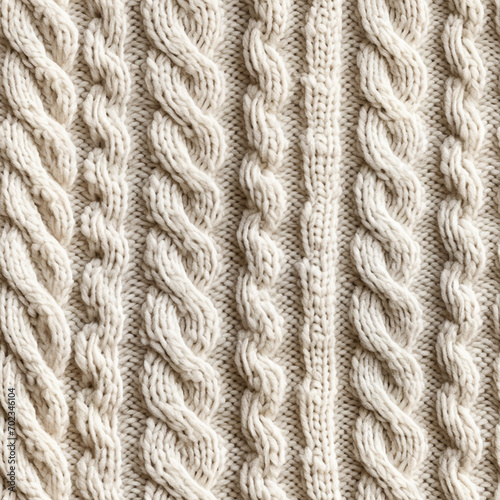 white knitted fabric