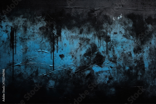 Blue color abstract dirty grunge background