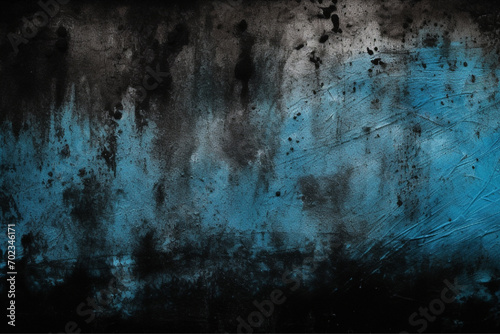 Blue color abstract dirty grunge background