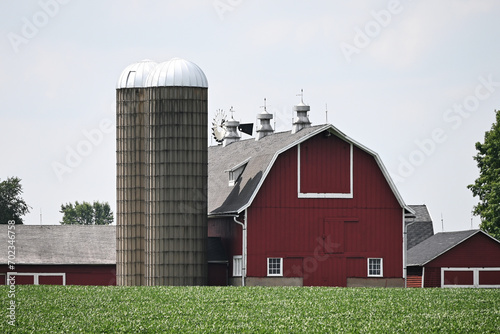 Red Barn and Silos