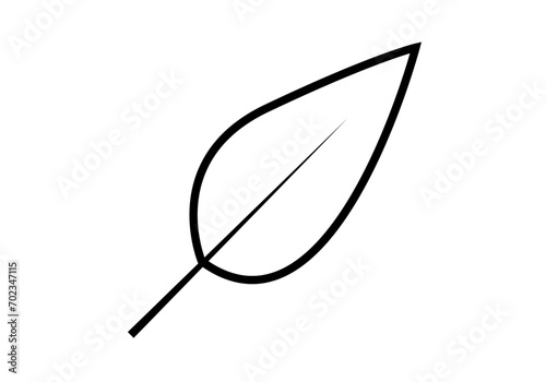 Icono negro de brote de hojas.