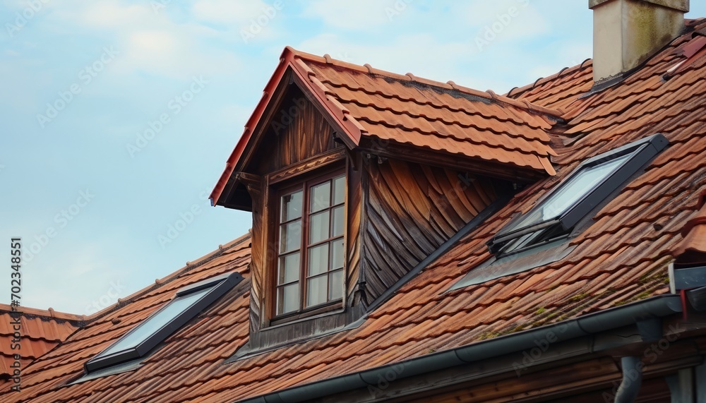 a roof with a window