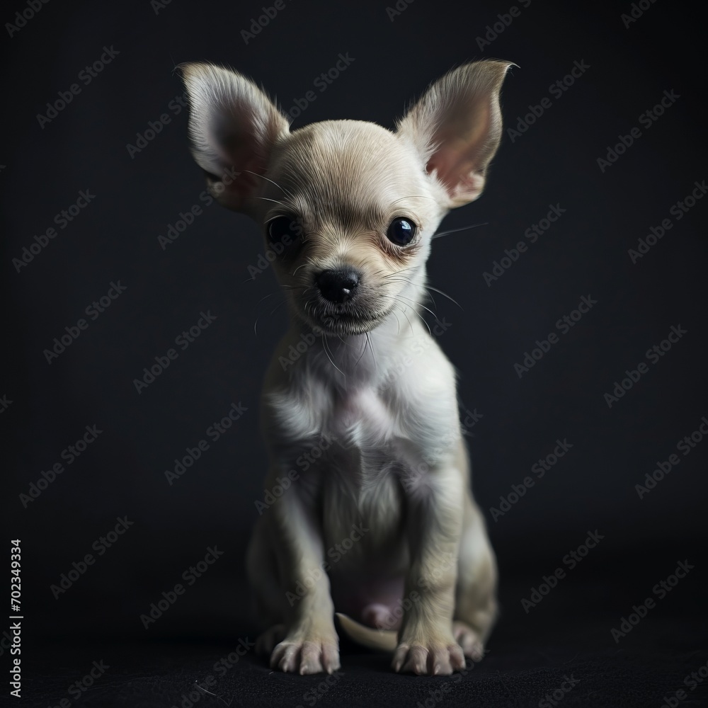 a small dog with large ears