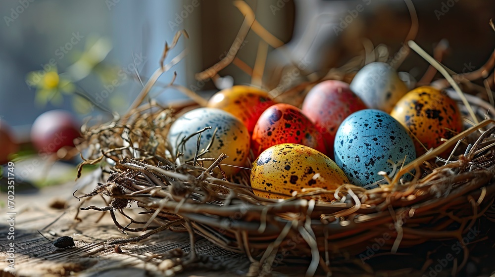 Easter Eggs Basket Isolated On White, Background HD, Illustrations Easter Eggs Basket Isolated On White, Background HD, Illustrations