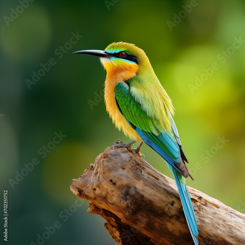 Winged Majesty: Blue-Tailed Bee-Eater's Stunning Presence in Thailand