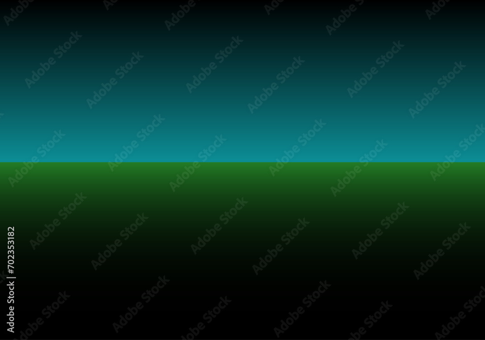 Fondo horizonte en verde, turquesa y negro