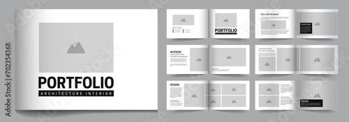Interior and architecture landscape portfolio template design