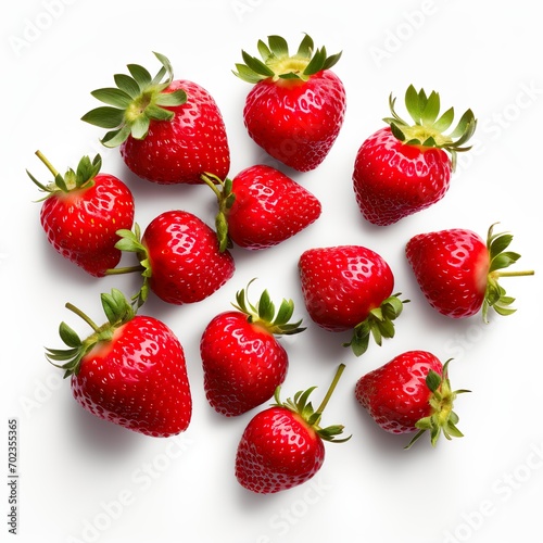 Frische Erdbeeren auf einem weißen Hintergrund