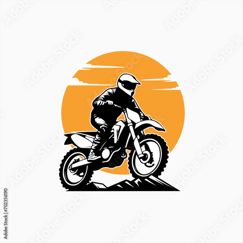 simple motocross logo design