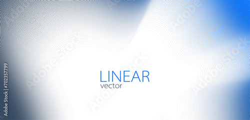 Blue lines in 3D perspective vector abstract background, dynamic linear minimal design, wave lied pattern in dimensional and movement.